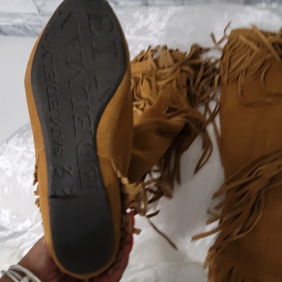 Sam Edelman Utah Suede Tan Brown Fringe Bohemian Booties - Picture 5 of 8